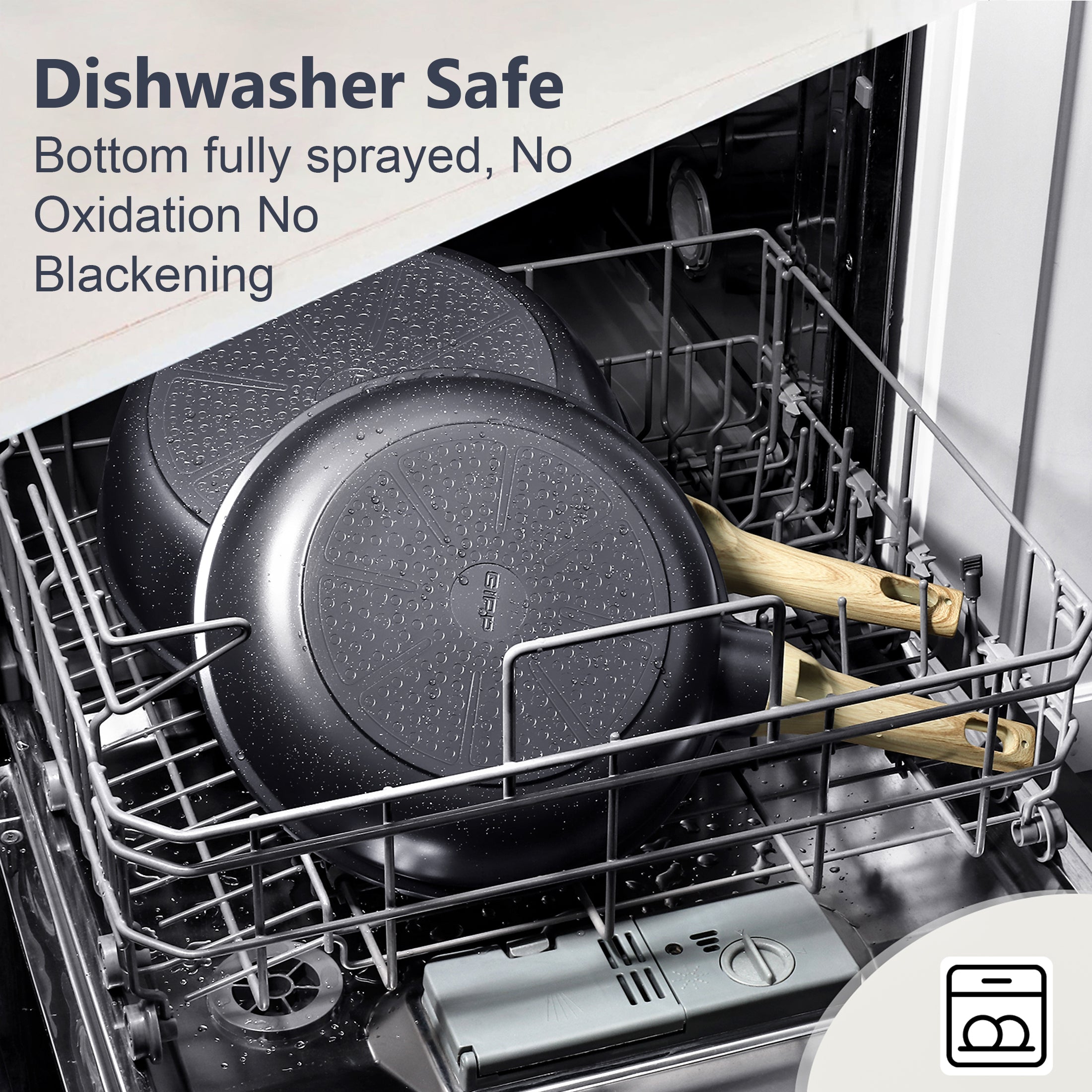 GIPP 18 Piece Kitchen Ceramic Cookware Sets,Pots and Pans Set Non stick ,Dishwasher Safe Induction Compatible, Kitchen Cooking Set