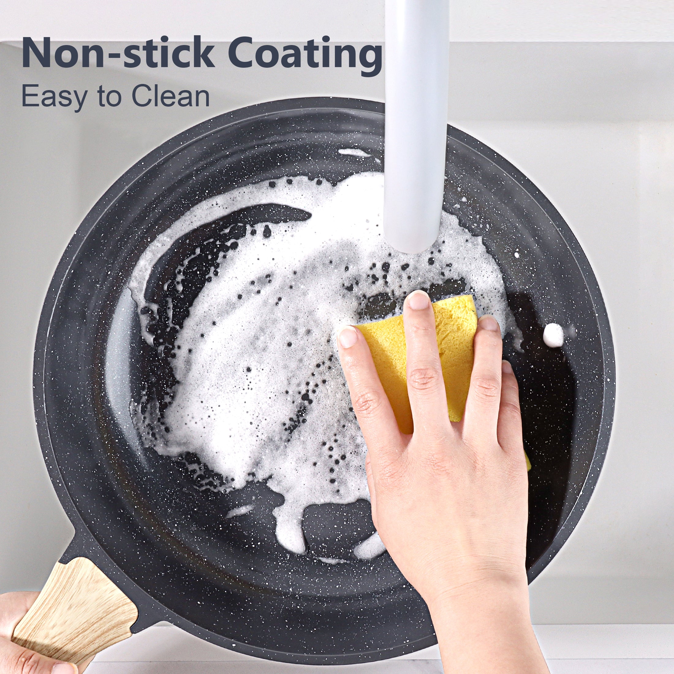 GIPP 22pcs Kitchen Cookware Sets, Ceramic Nonstick Pots and Pans Set,Dishwasher Safe Induction Cookware