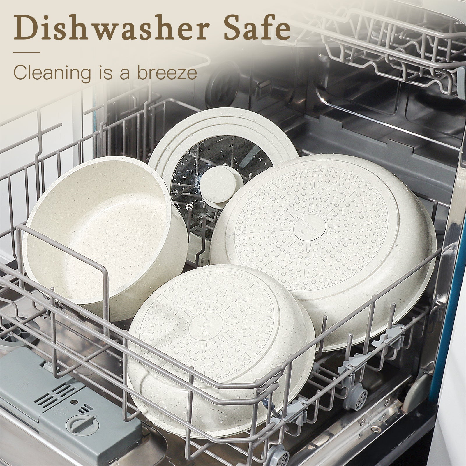 GIPP Large Size 21 Piece Pots and Pans Set Non Stick,with 12 inch Frying Pan,Cookware Set with Detachable Handles, Safe for Ovens and Dishwashers,Induction Cookers RV Kitchen