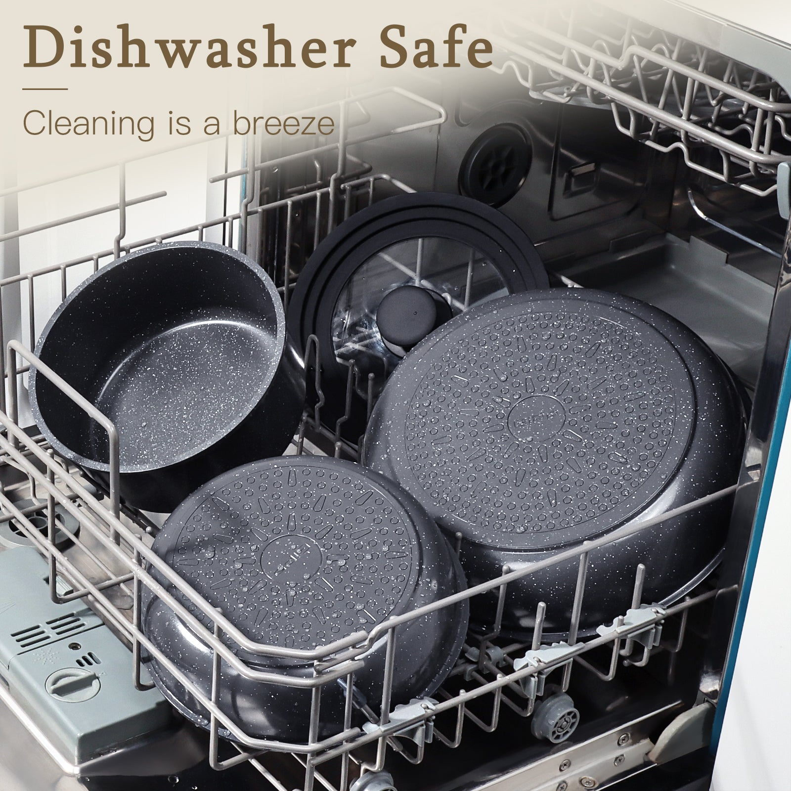 GIPP Large Size 21 Piece Pots and Pans Set Non Stick,with 12 inch Frying Pan,Cookware Set with Detachable Handles, Safe for Ovens and Dishwashers,Induction Cookers RV Kitchen