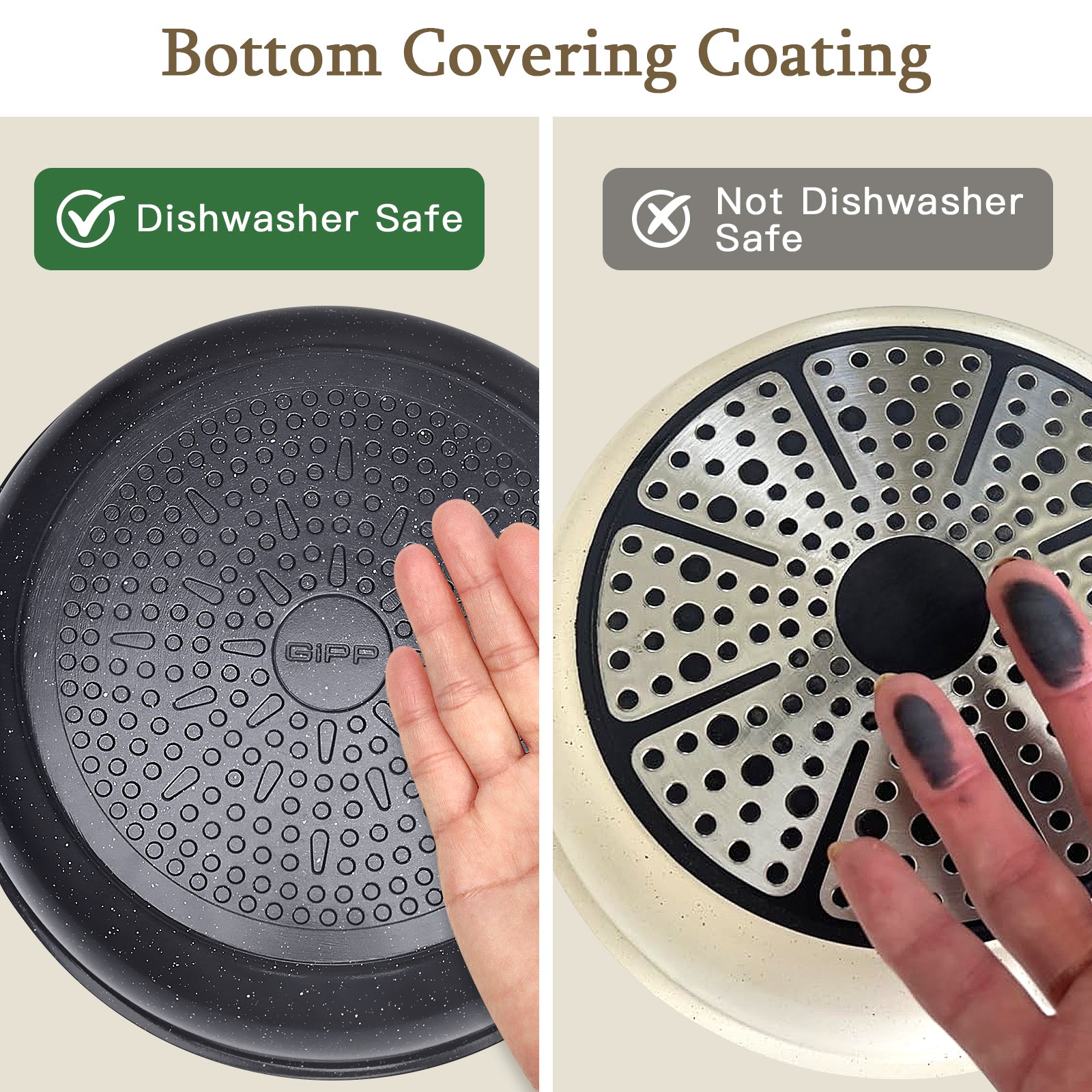 GIPP Large Size 21 Piece Pots and Pans Set Non Stick,with 12 inch Frying Pan,Cookware Set with Detachable Handles, Safe for Ovens and Dishwashers,Induction Cookers RV Kitchen