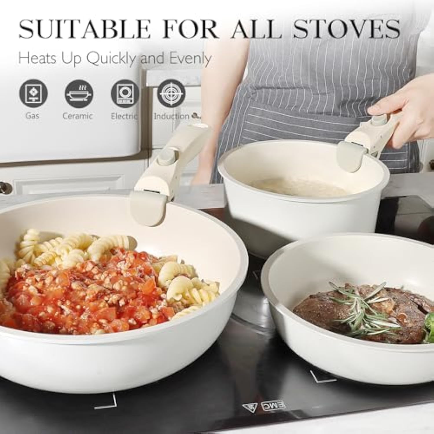 GiPP Detachable Pot Handle - Removable Handle for Pots and Pans, Universal Replacement Pan Handle Ideal for All Cookware